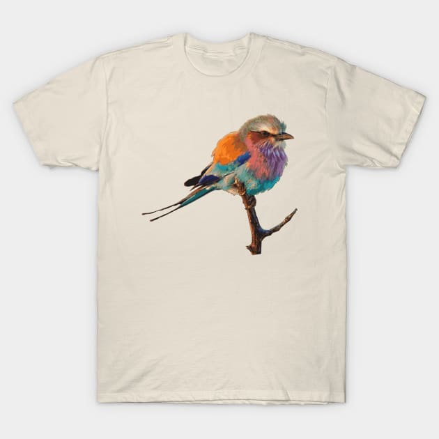 Colorful Bird Painting T-Shirt by Little Designer